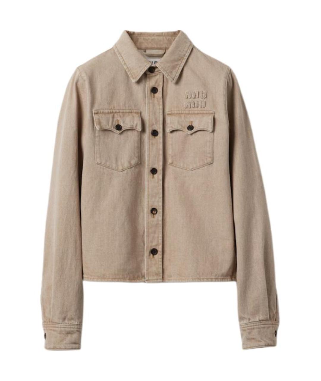 MIU MIU Коричневая рубашка, фото 1