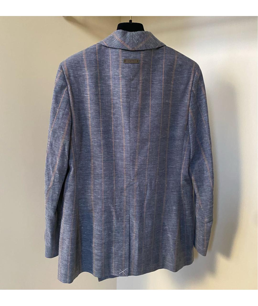 PESERICO Серый хлопковый жакет/пиджак, фото 7