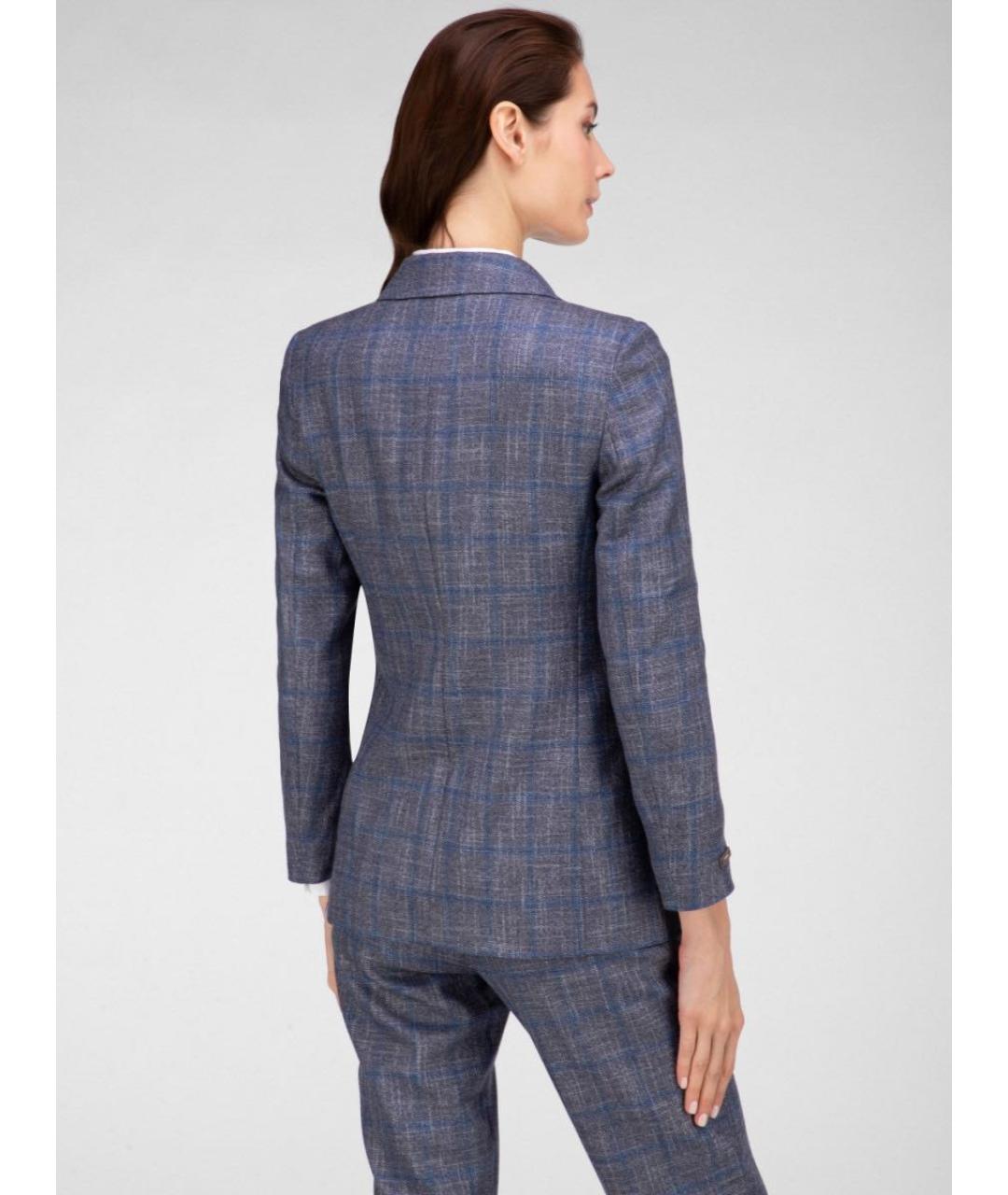 PESERICO Серый хлопковый жакет/пиджак, фото 4