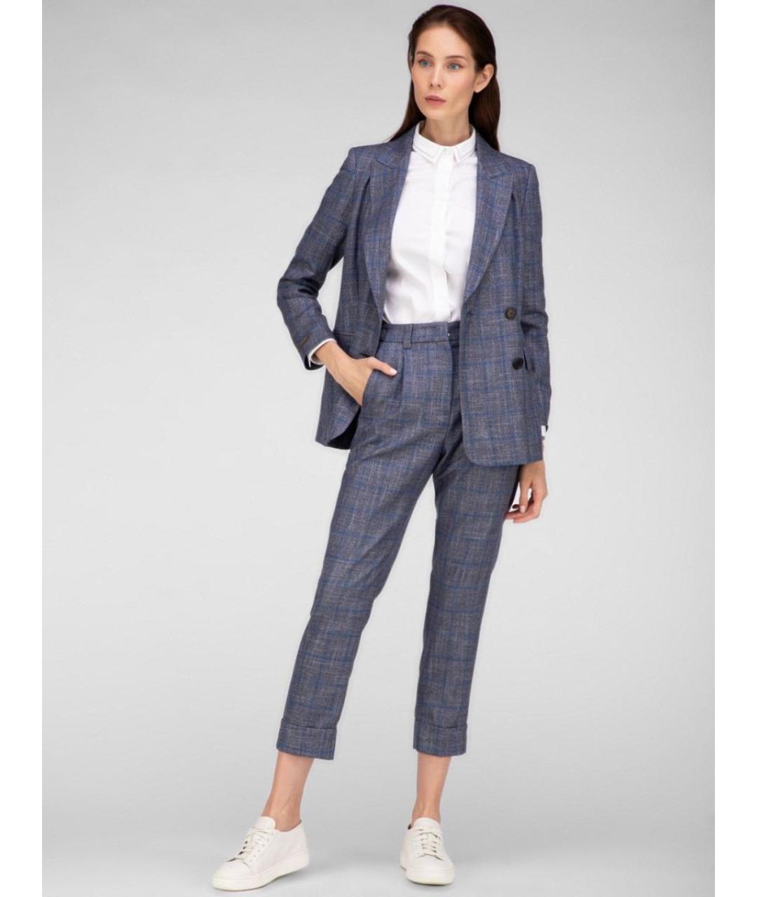 PESERICO Серый хлопковый жакет/пиджак, фото 3