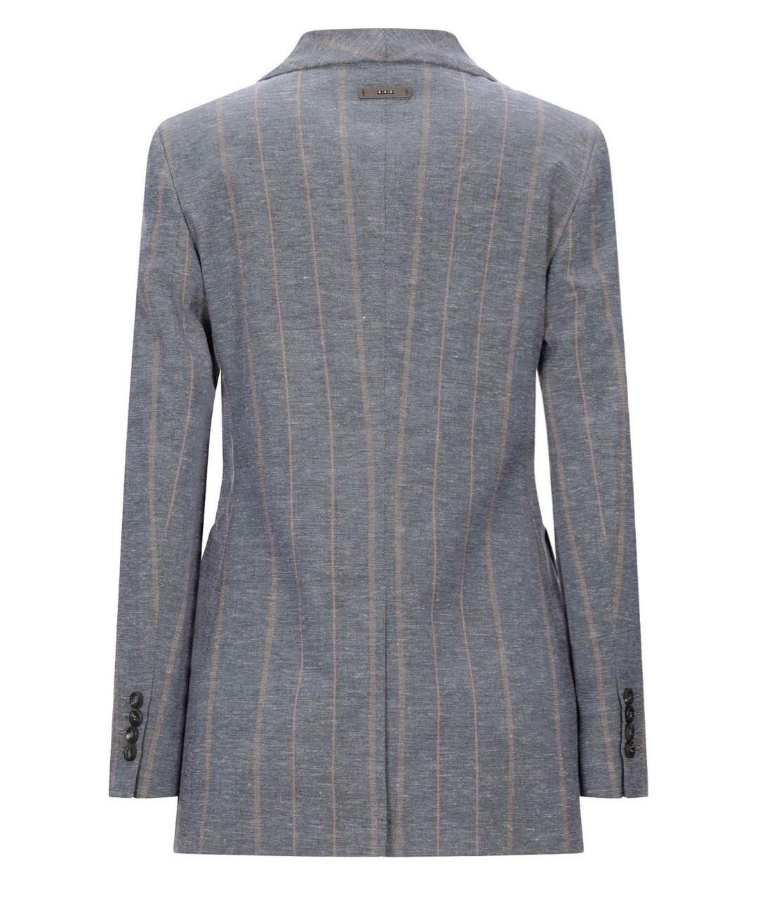 PESERICO Серый хлопковый жакет/пиджак, фото 2