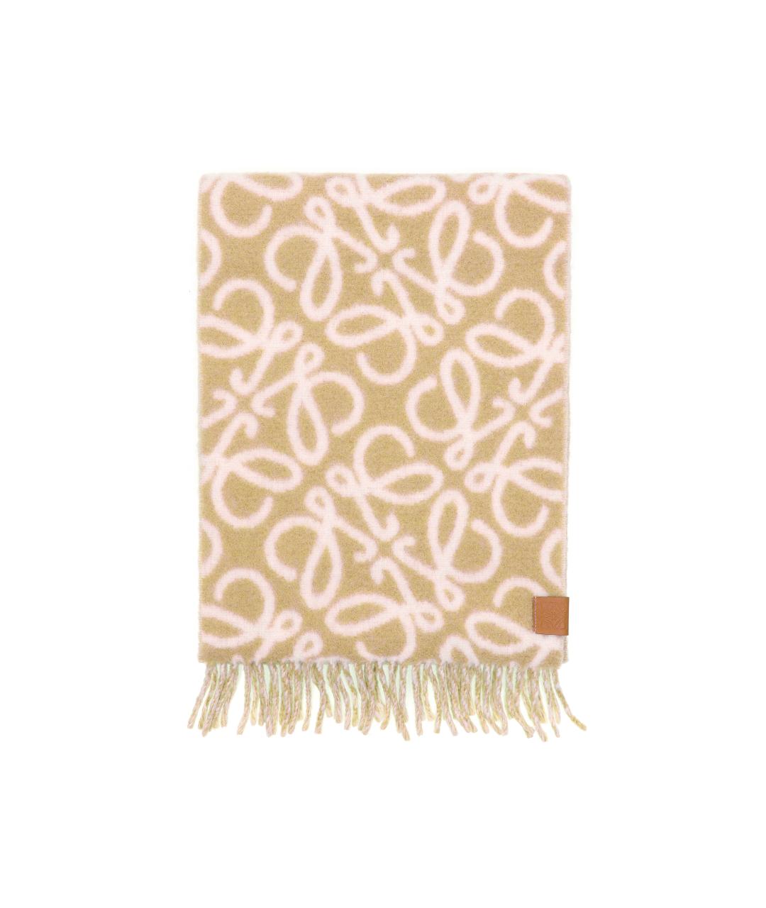 LOEWE Бежевый шарф, фото 3