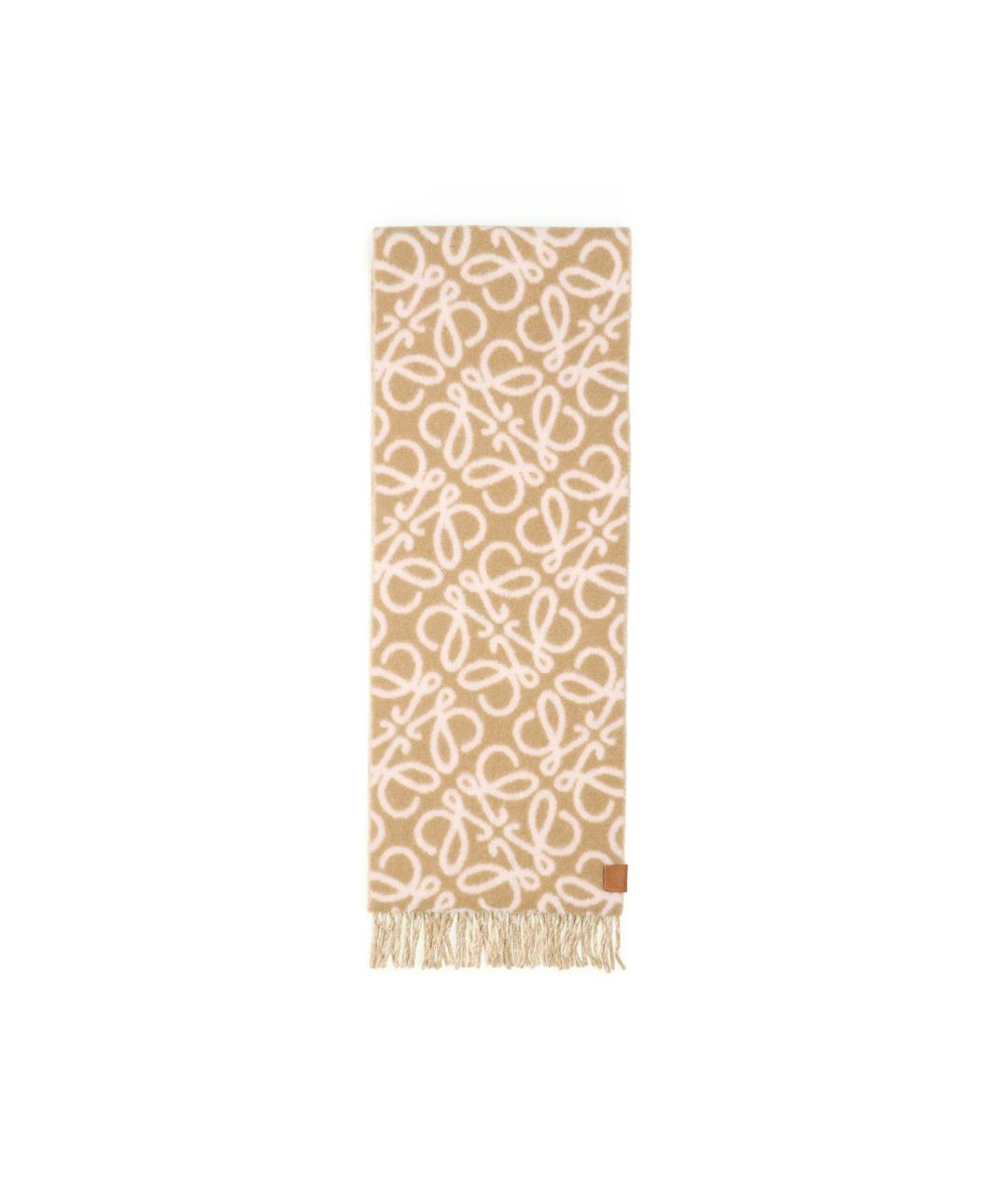 LOEWE Бежевый шарф, фото 6