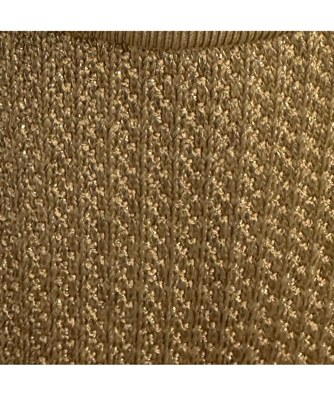 RALPH LAUREN PURPLE LABEL Золотая кашемировая юбка мини, фото 4