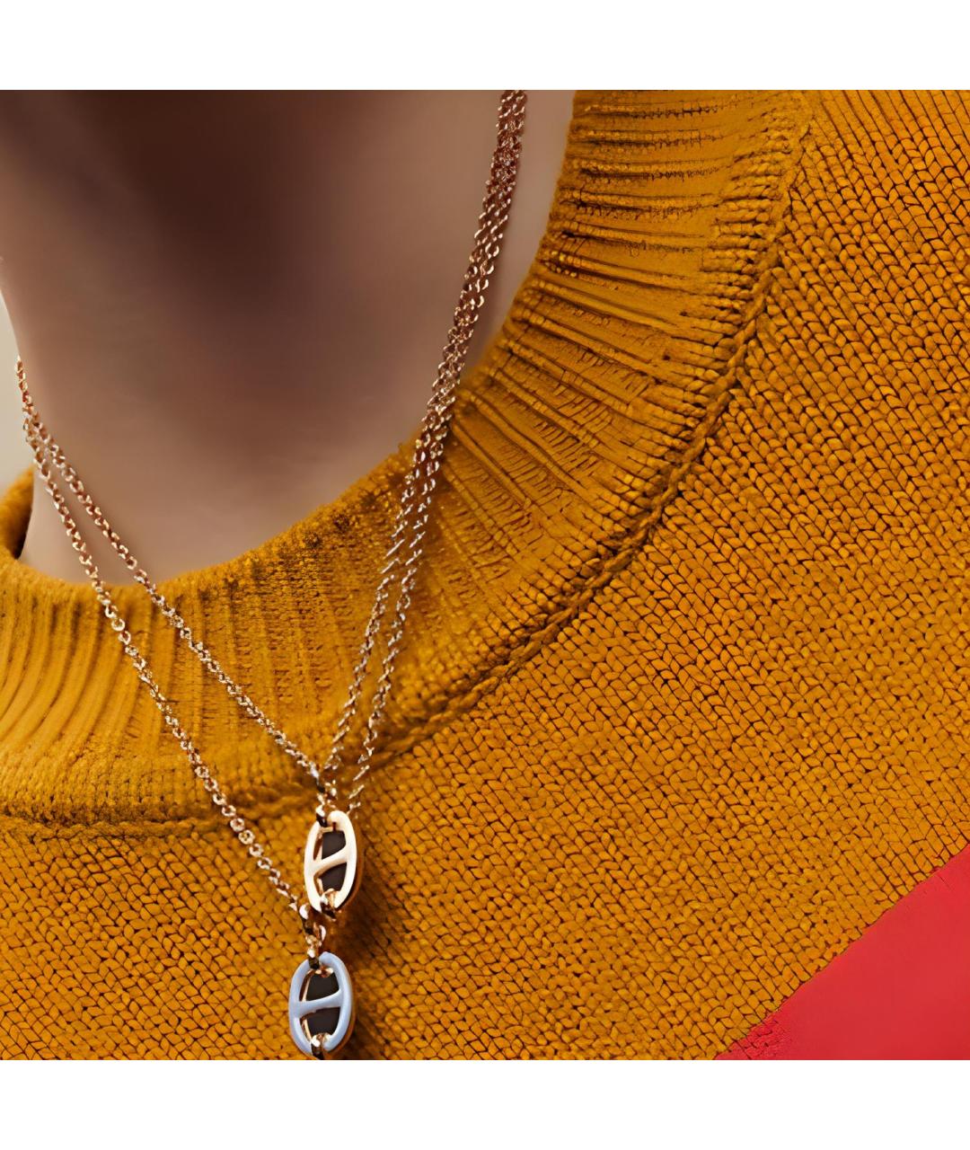 HERMES Золотое колье, фото 3