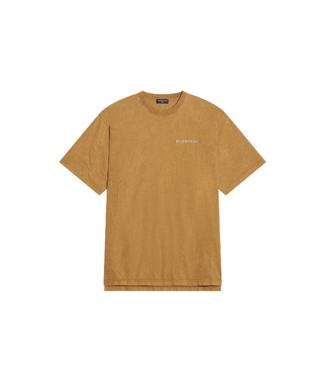 BALENCIAGA Коричневая футболка, фото 6