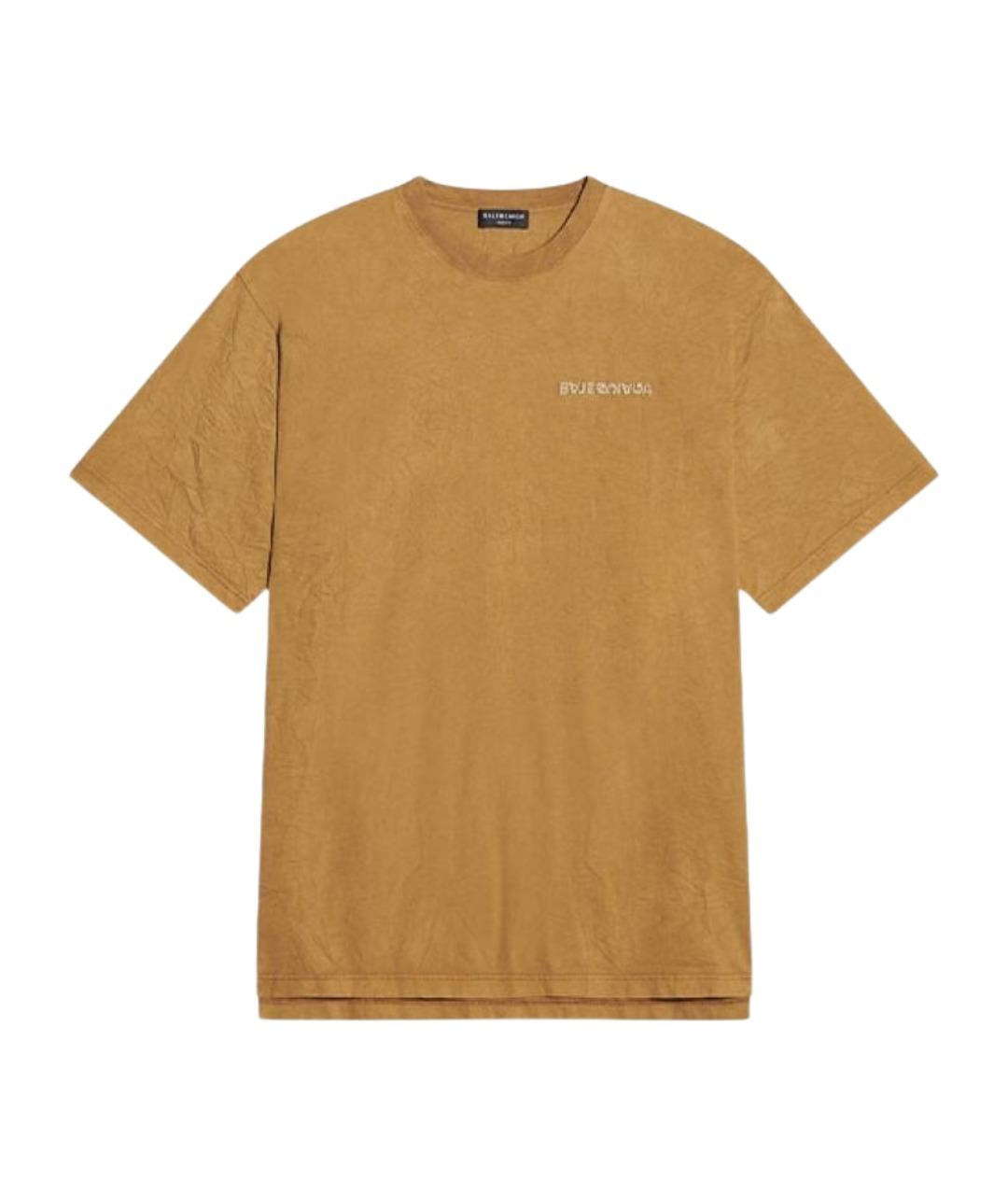 BALENCIAGA Коричневая футболка, фото 1