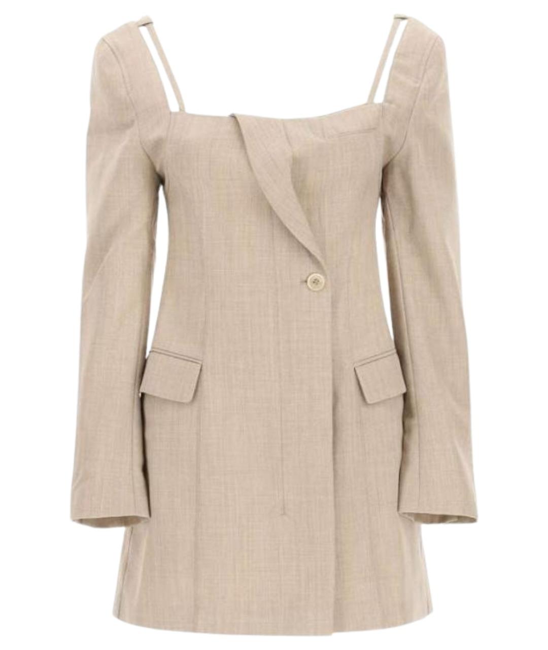 JACQUEMUS Коричневое вечернее платье, фото 1