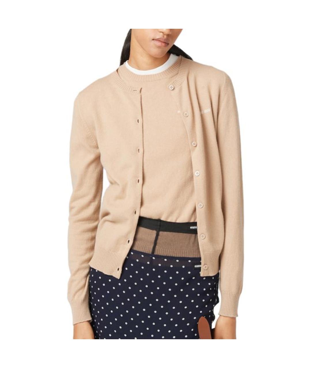 MIU MIU Коричневый кашемировый джемпер / свитер, фото 4