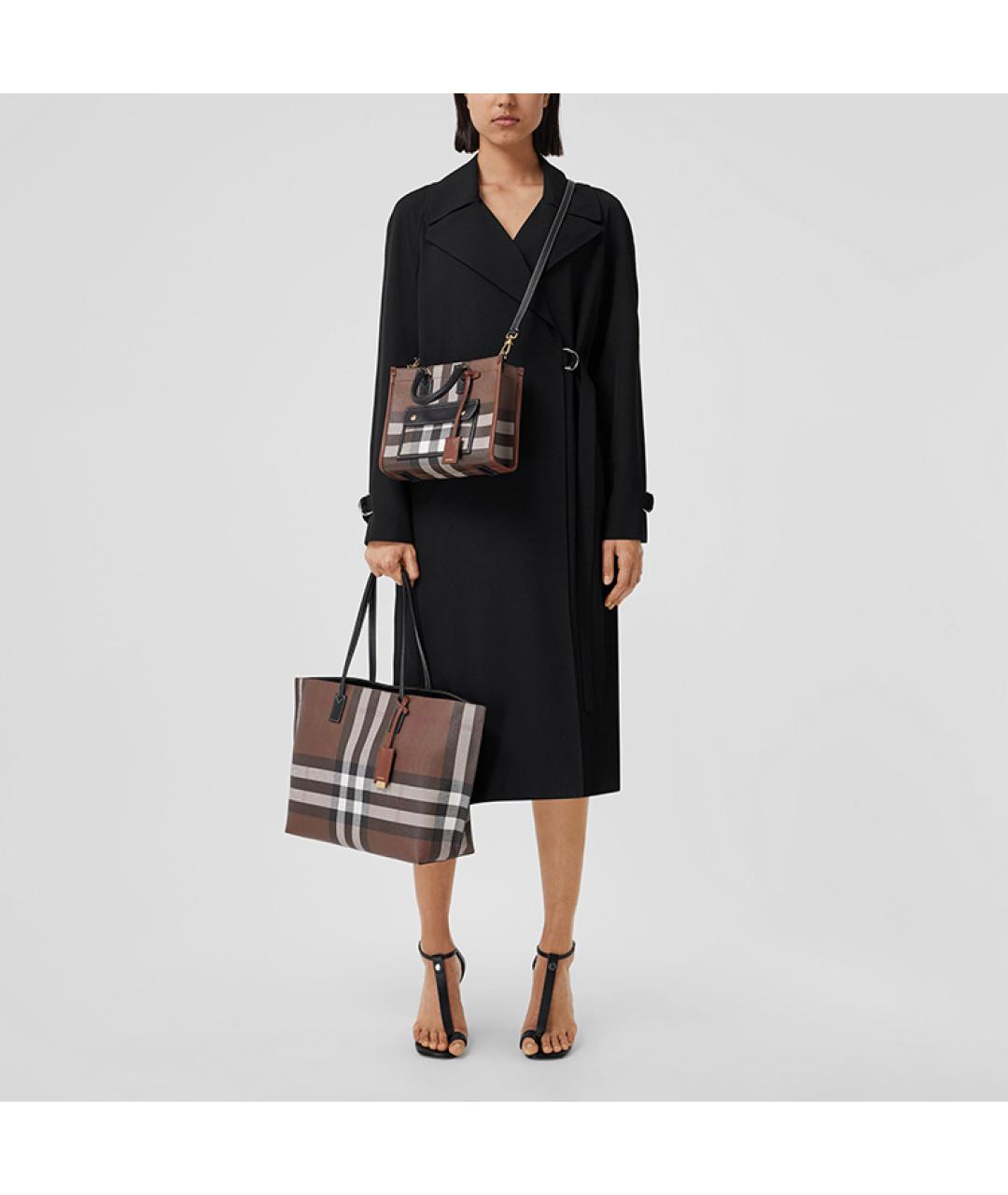 BURBERRY Черное пальто, фото 2