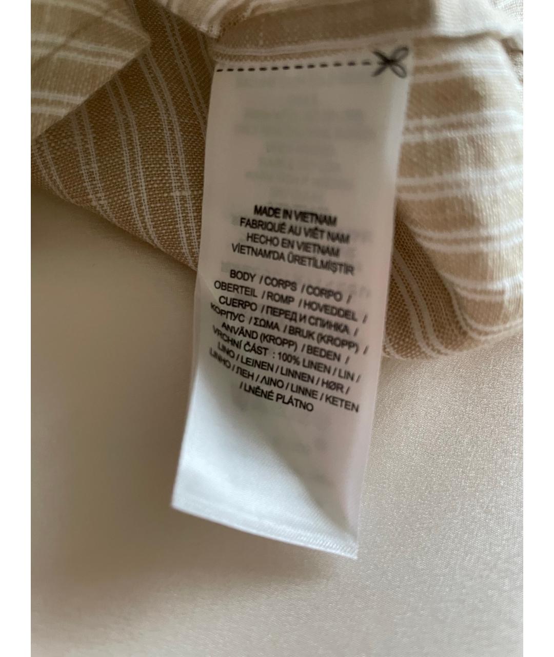 RALPH LAUREN COLLECTION Бежевая льняная рубашка, фото 5