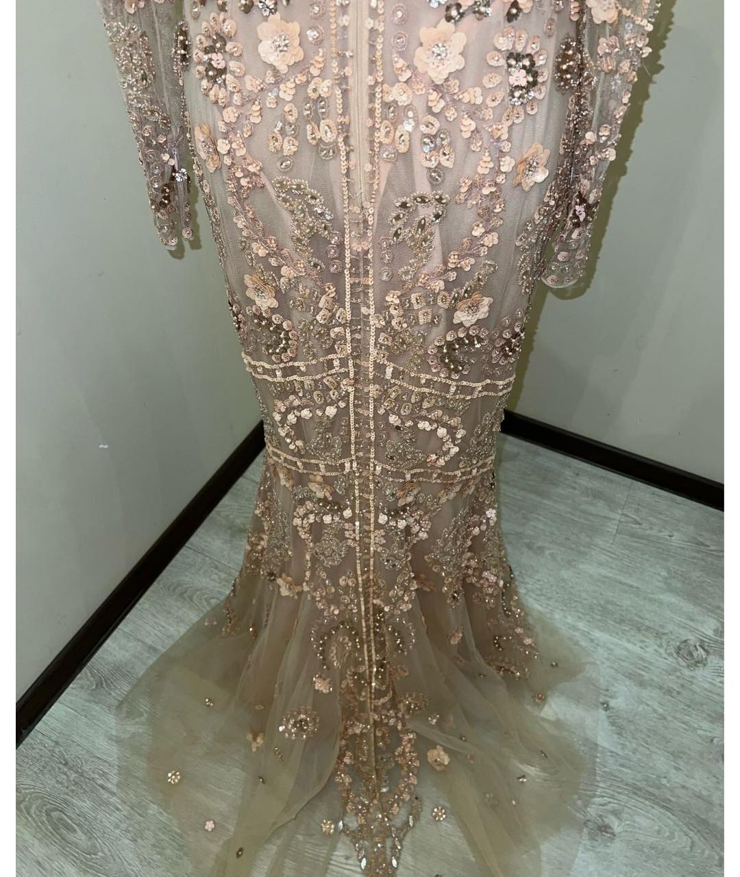 ZUHAIR MURAD Коралловое шелковое вечернее платье, фото 8