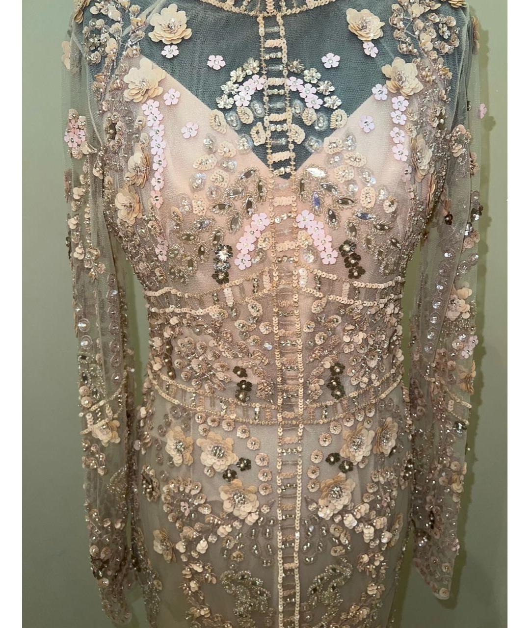 ZUHAIR MURAD Коралловое шелковое вечернее платье, фото 4