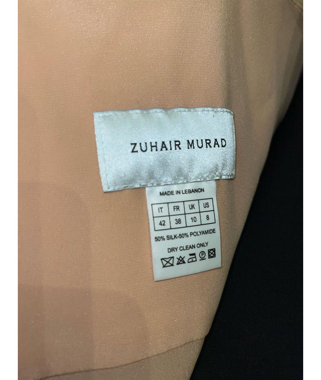 ZUHAIR MURAD Коралловое шелковое вечернее платье, фото 5