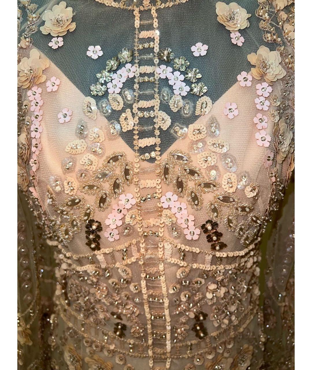 ZUHAIR MURAD Коралловое шелковое вечернее платье, фото 7