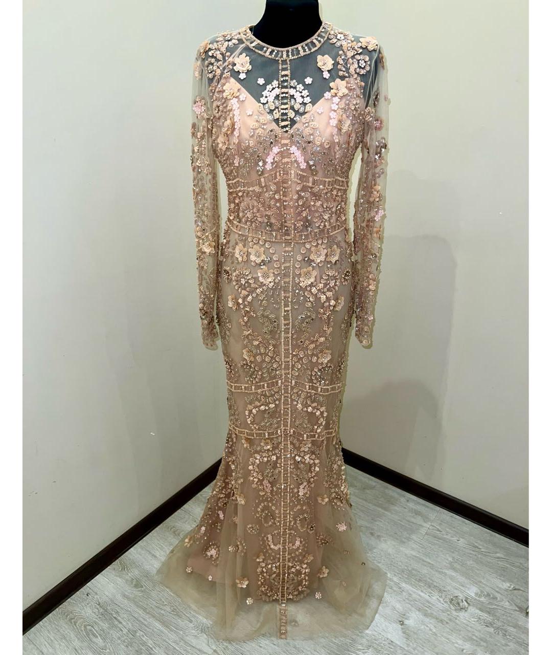 ZUHAIR MURAD Коралловое шелковое вечернее платье, фото 9