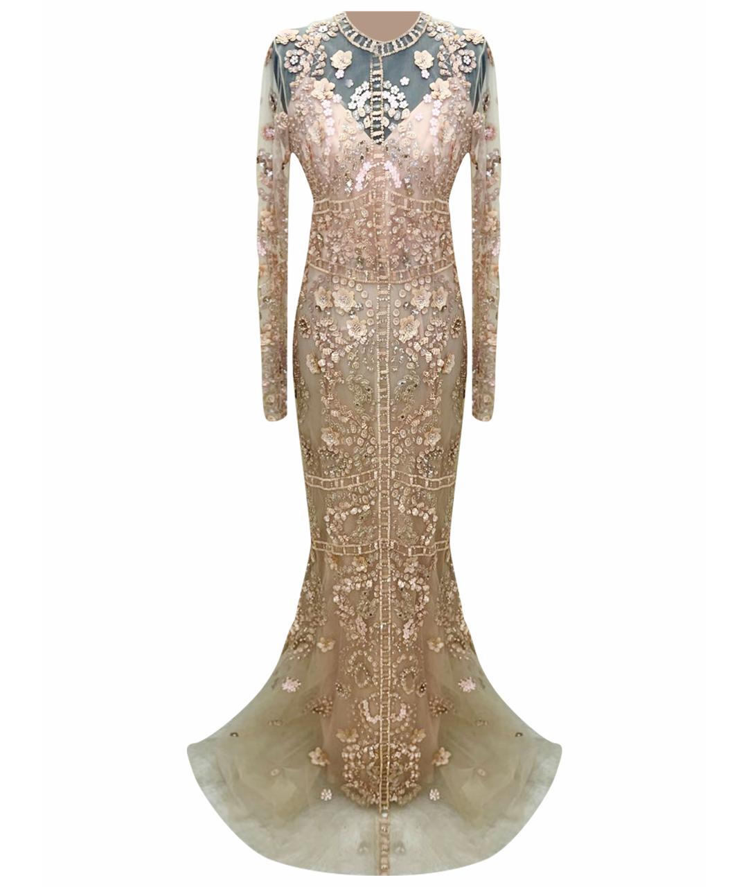 ZUHAIR MURAD Коралловое шелковое вечернее платье, фото 1