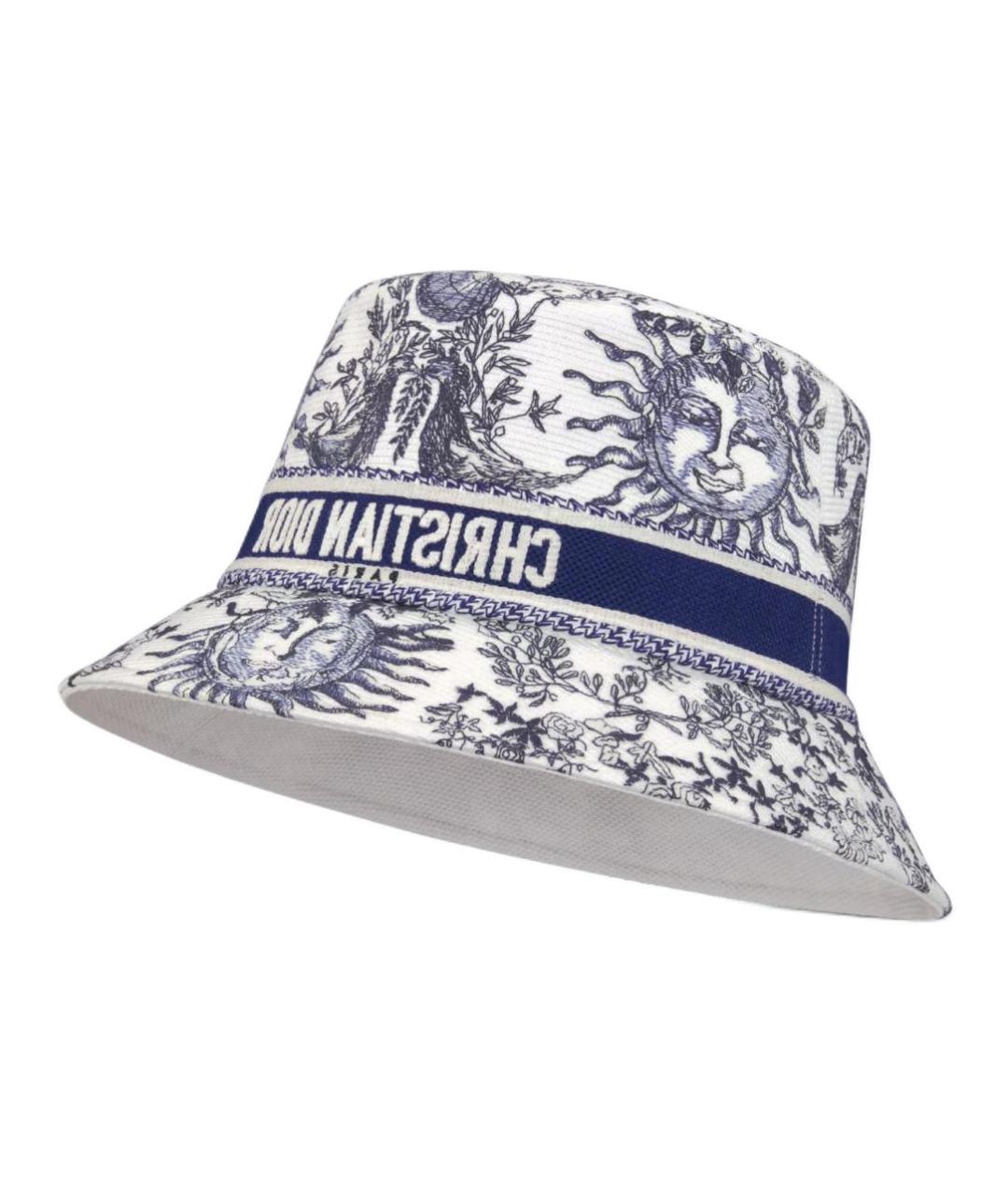 CHRISTIAN DIOR Синяя хлопковая панама, фото 2