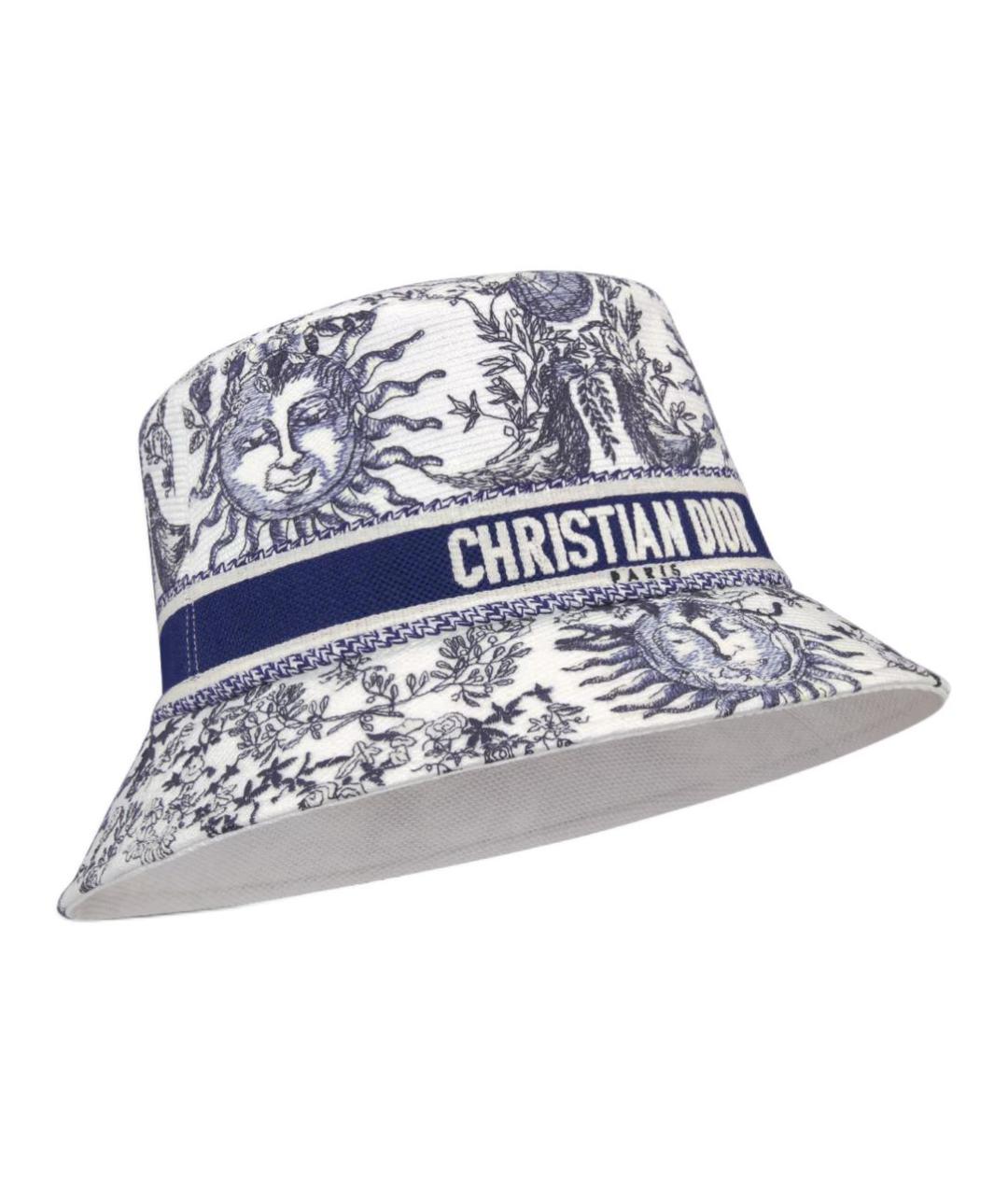 CHRISTIAN DIOR Синяя хлопковая панама, фото 3