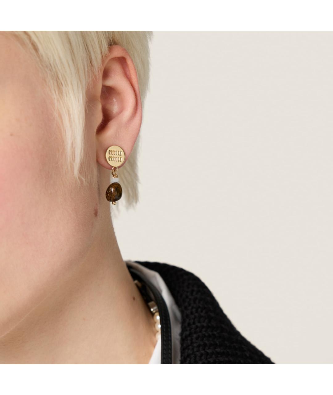 MIU MIU Золотые серьги, фото 3