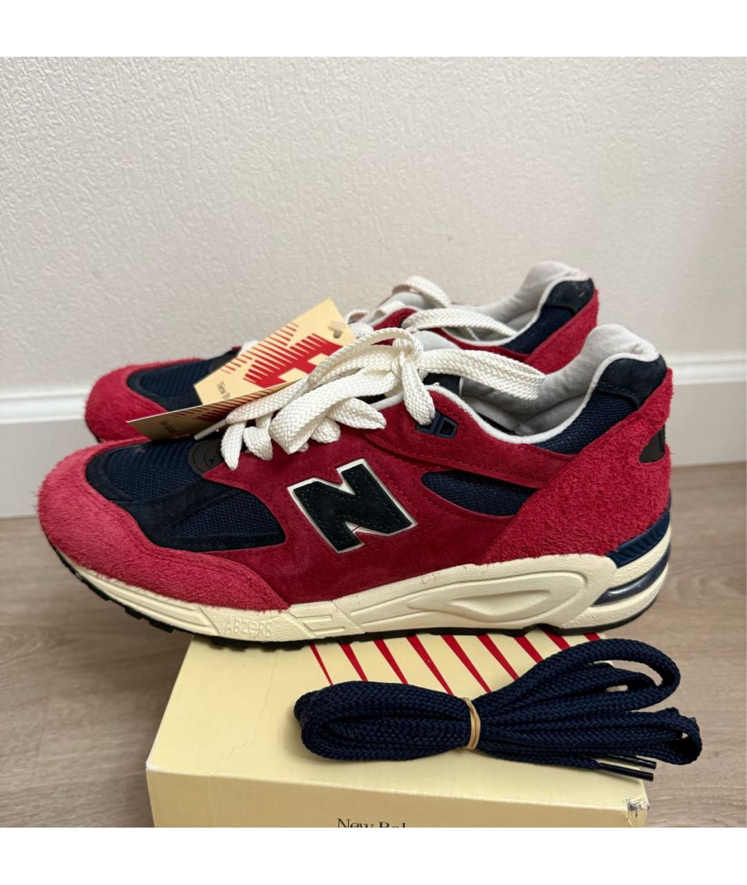 NEW BALANCE Красные замшевые низкие кроссовки / кеды, фото 6