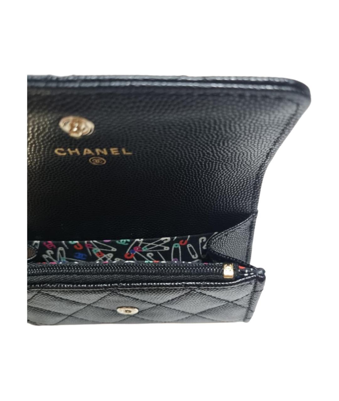 CHANEL Черный кожаный кардхолдер, фото 5