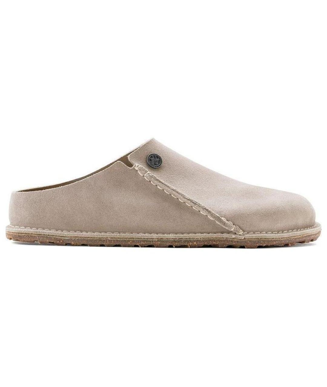 BIRKENSTOCK Коричневые замшевые сабо, фото 1