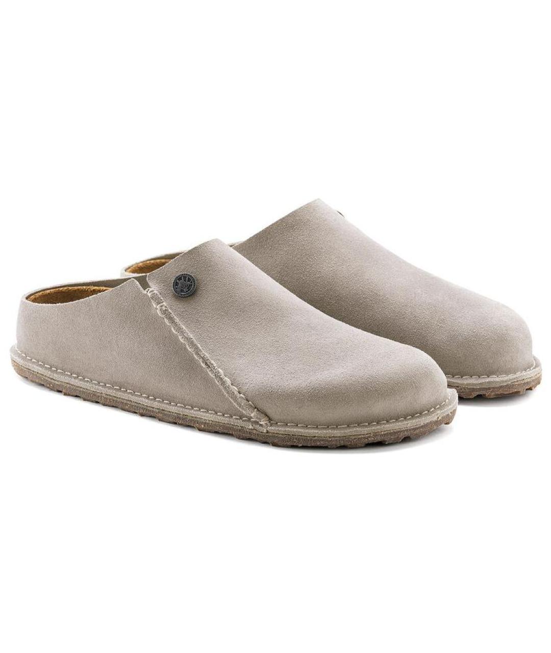 BIRKENSTOCK Коричневые замшевые сабо, фото 3