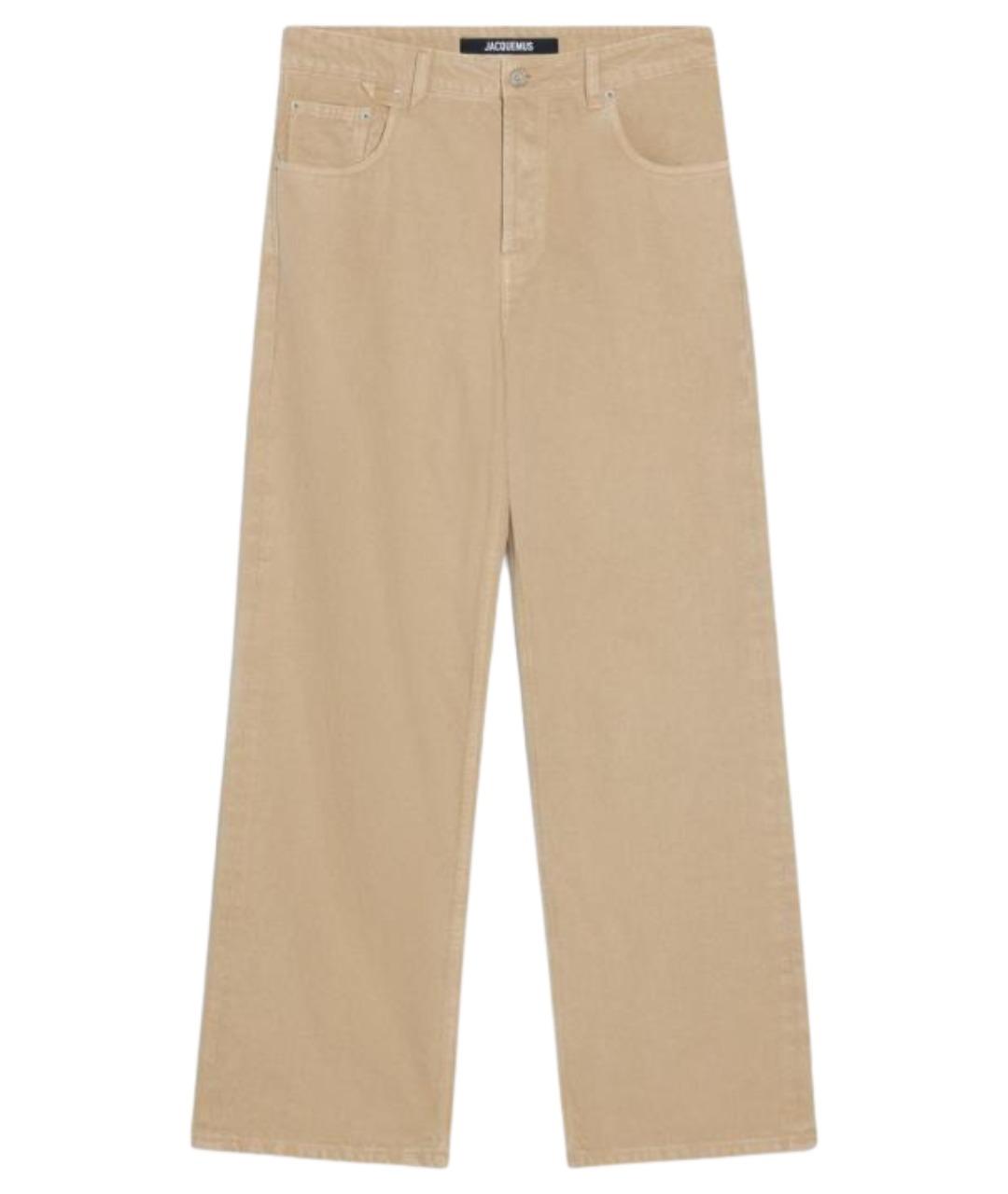 JACQUEMUS Коричневые прямые джинсы, фото 1