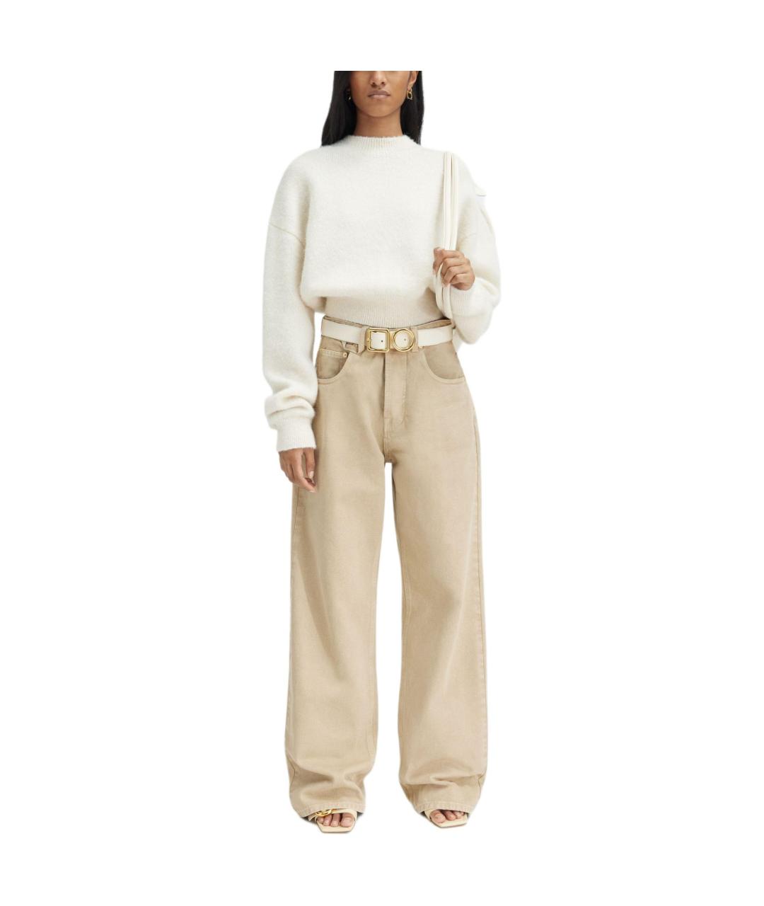 JACQUEMUS Коричневые прямые джинсы, фото 5