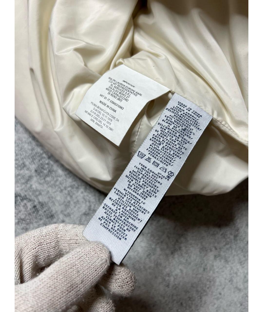 RALPH LAUREN Бежевый полиэстеровый жилет, фото 7