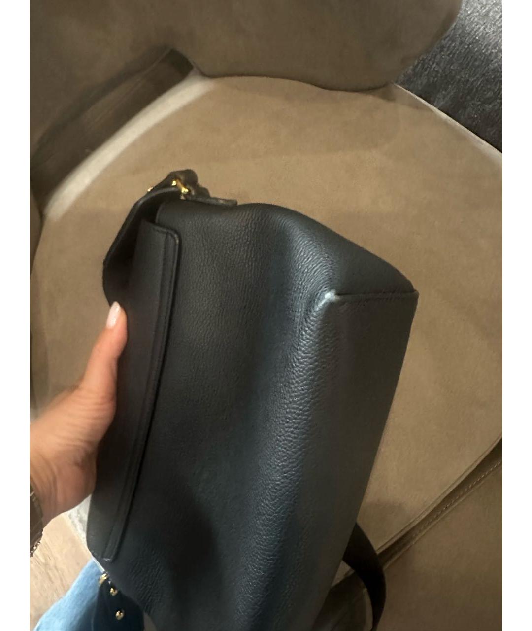 BURBERRY Черная кожаная сумка через плечо, фото 4