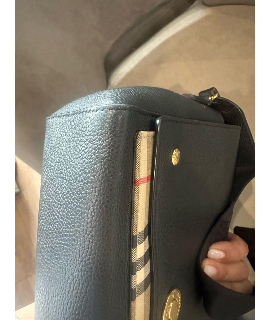 BURBERRY Черная кожаная сумка через плечо, фото 3