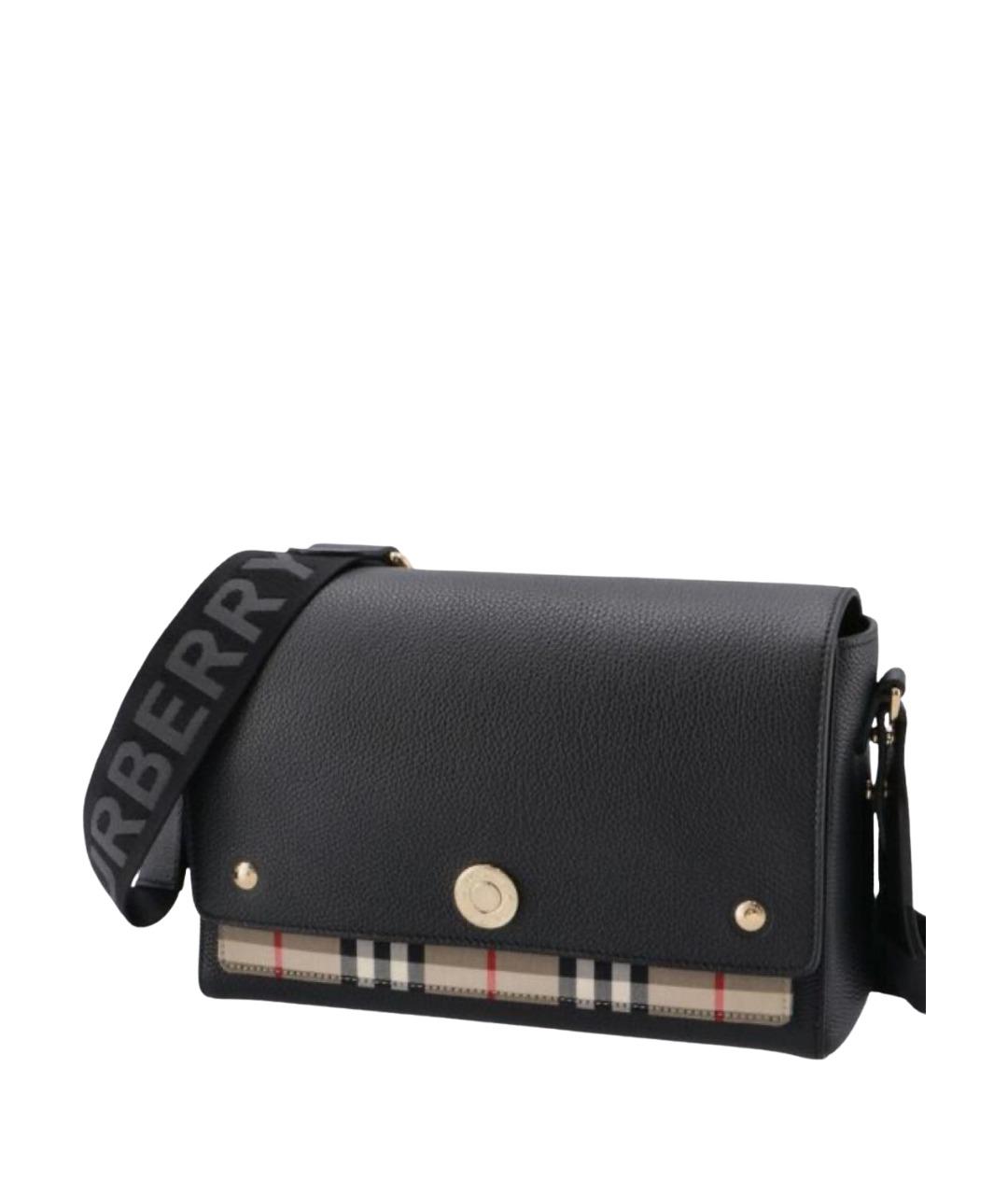 BURBERRY Черная кожаная сумка через плечо, фото 1
