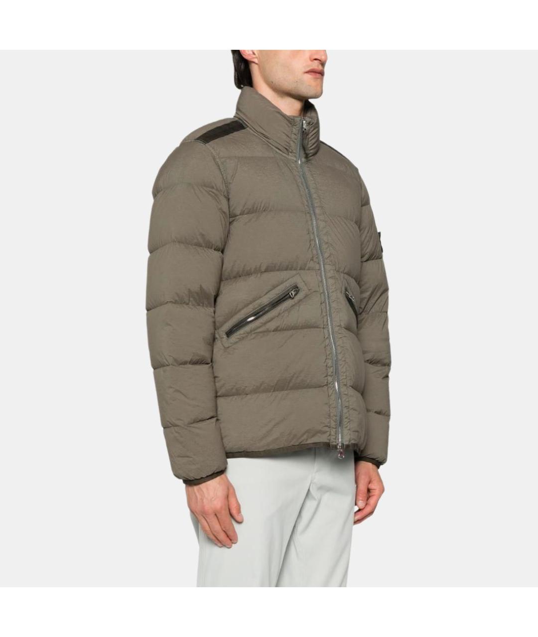 STONE ISLAND Коричневый пуховик, фото 3