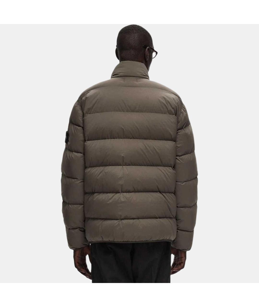 STONE ISLAND Коричневый пуховик, фото 4