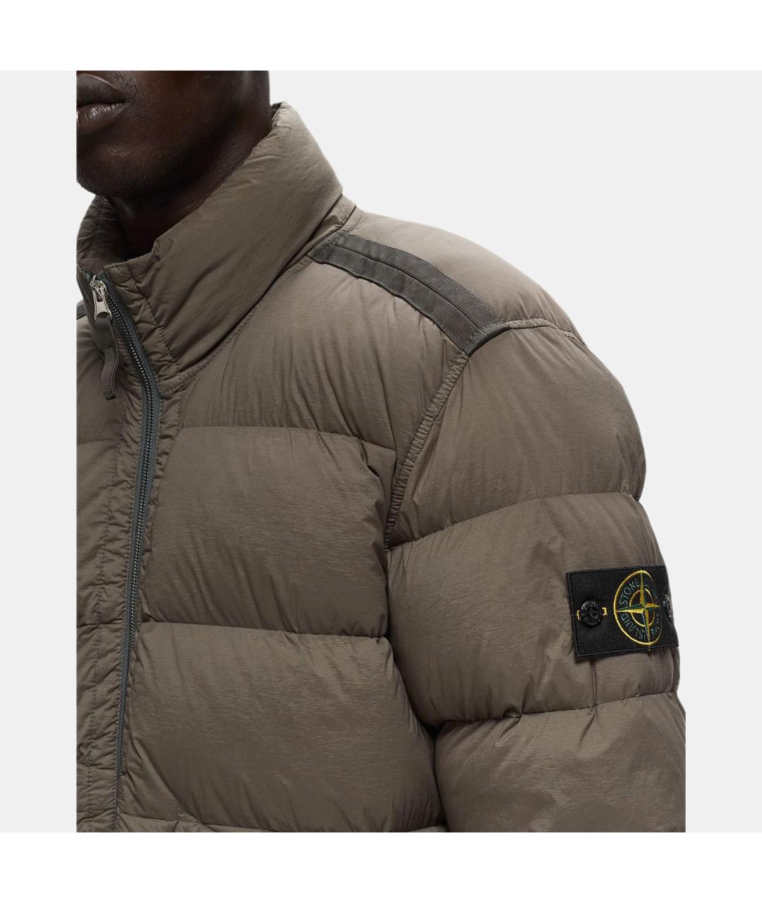 STONE ISLAND Коричневый пуховик, фото 5