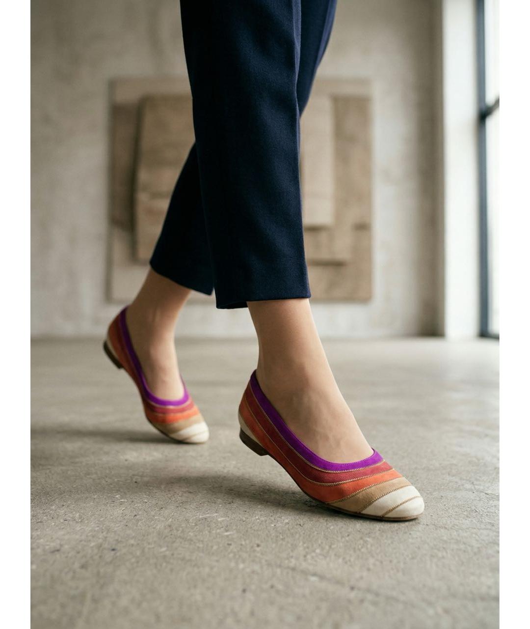 FRAGMENT DESIGN Мульти бархатные балетки, фото 4