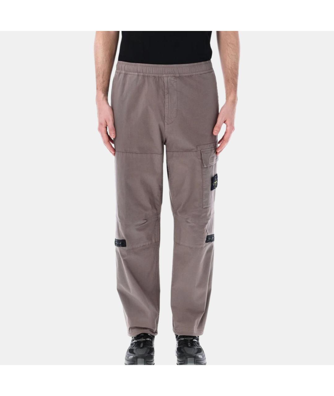 STONE ISLAND Коричневые брюки чинос, фото 4
