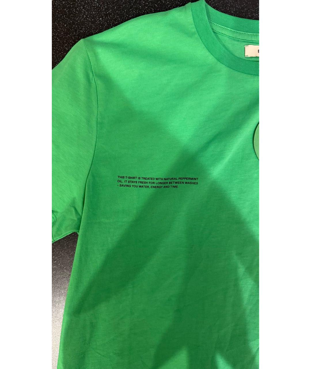THE PANGAIA Зеленая хлопковая футболка, фото 4