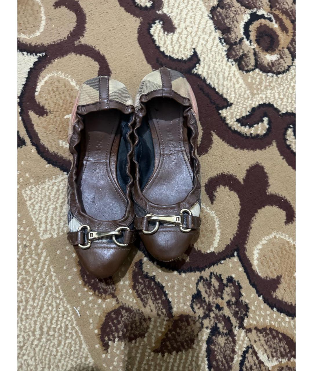 BURBERRY Коричневые балетки, фото 2