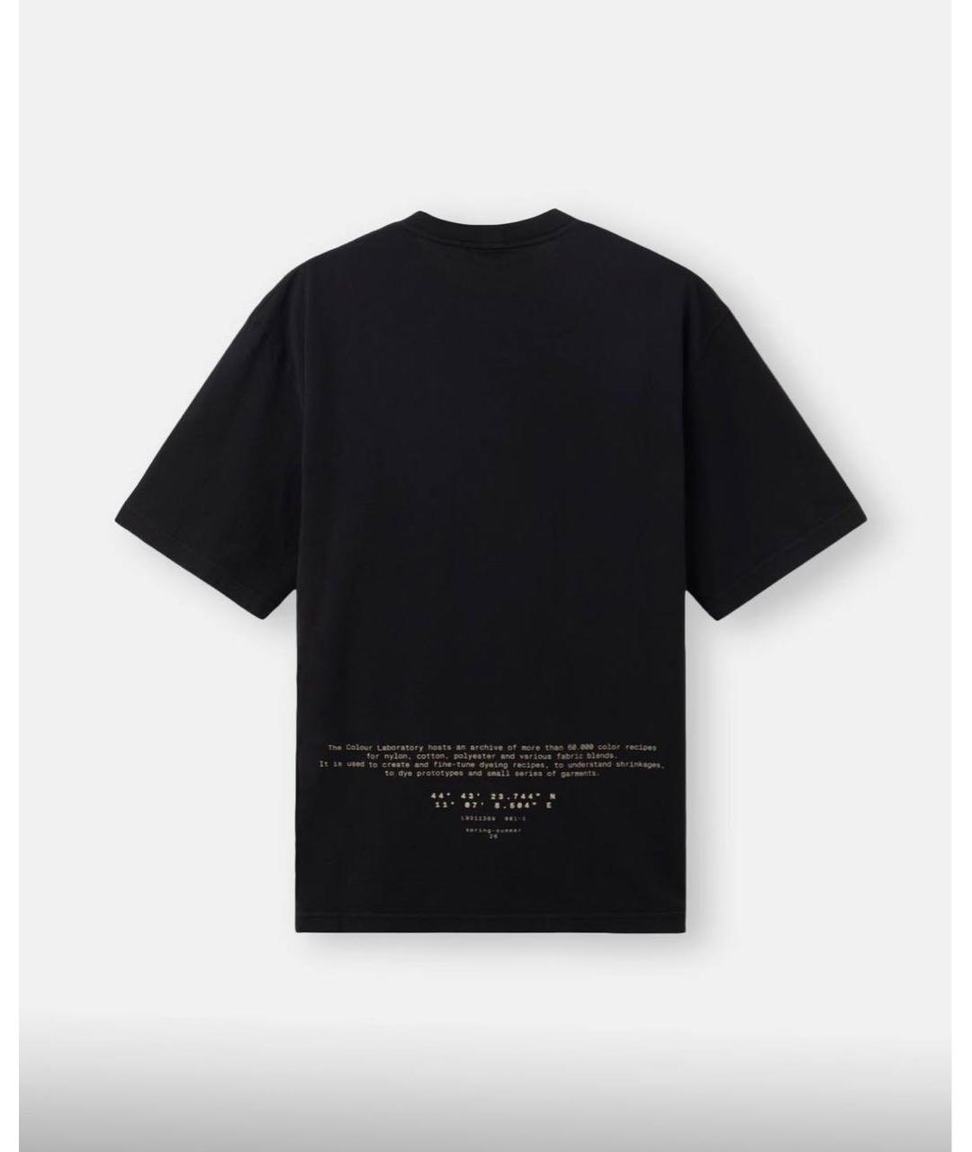 STONE ISLAND Черная хлопковая футболка, фото 2