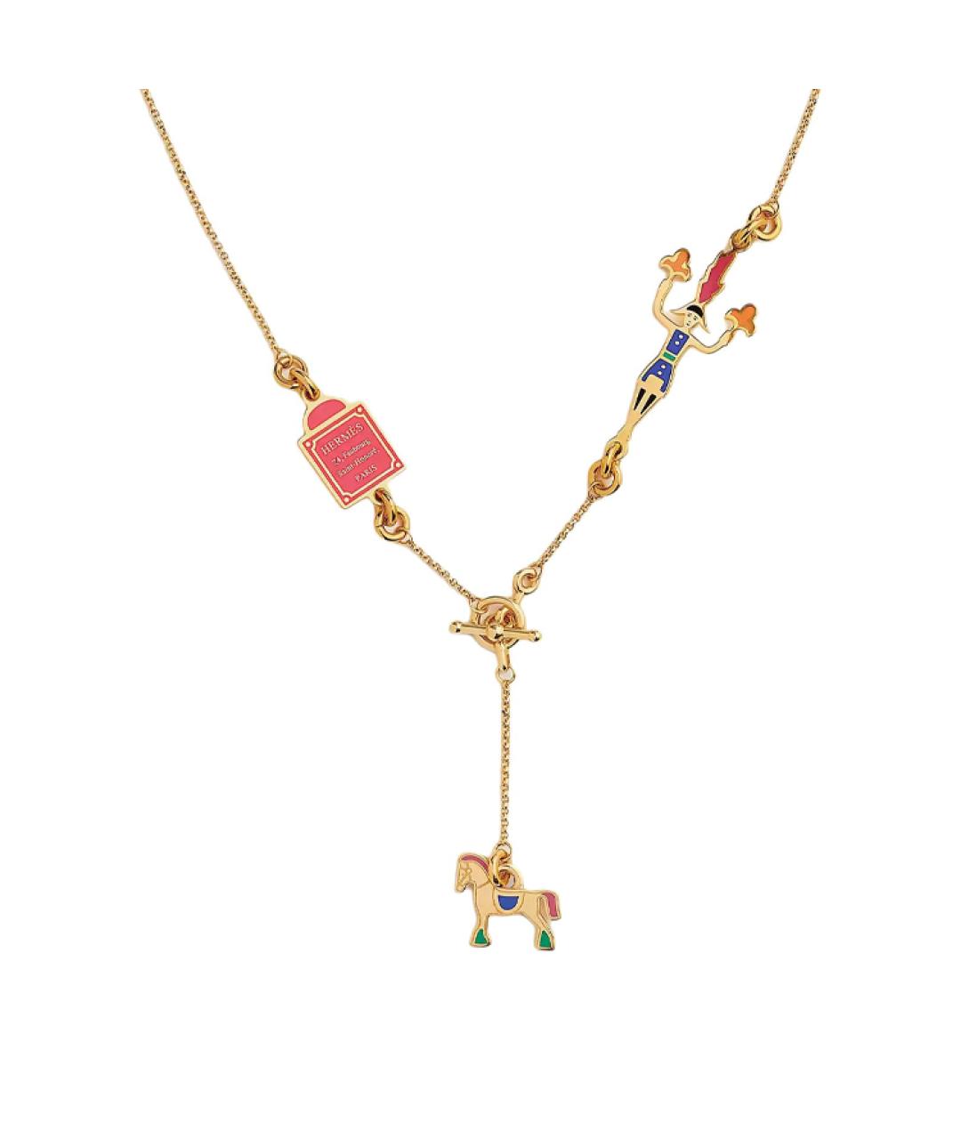 HERMES Золотое металлическое колье, фото 1