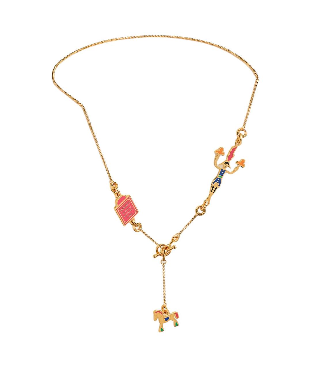 HERMES Золотое металлическое колье, фото 2