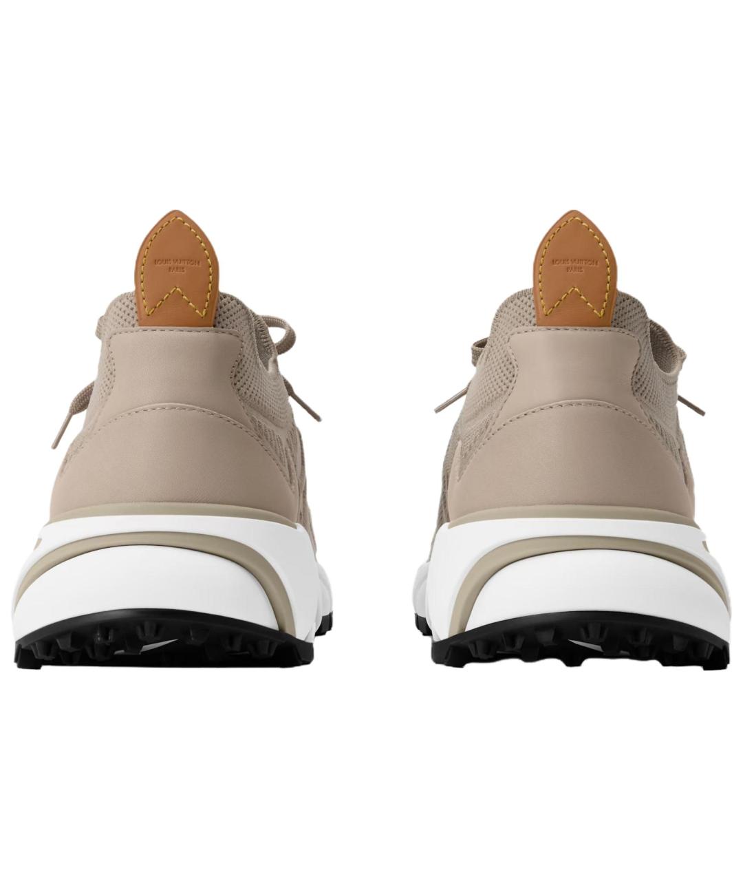 LOUIS VUITTON Коричневые кожаные низкие кроссовки / кеды, фото 5