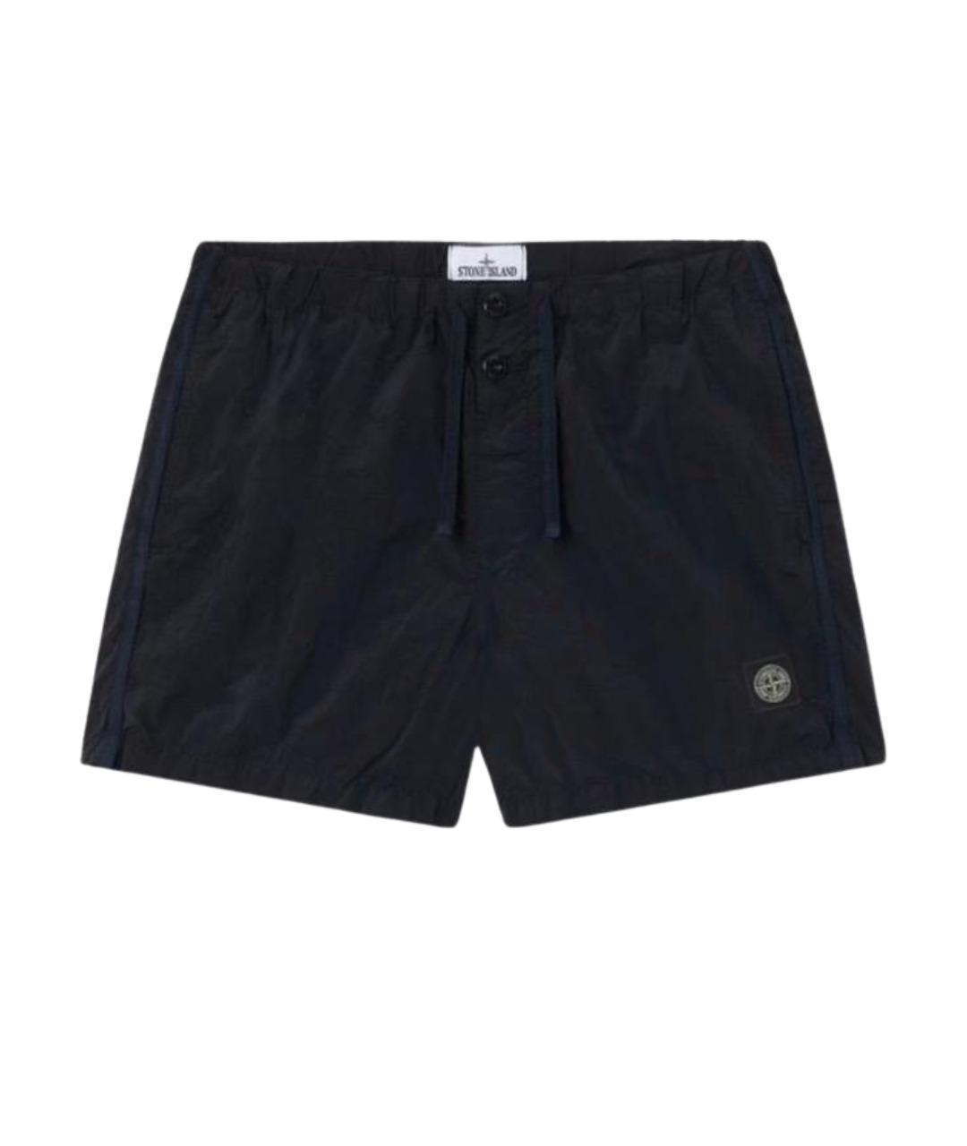 STONE ISLAND Черные полиамидовые шорты, фото 1