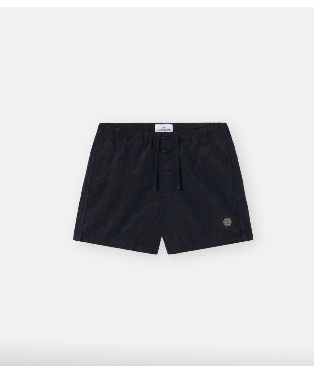 STONE ISLAND Черные полиамидовые шорты, фото 6