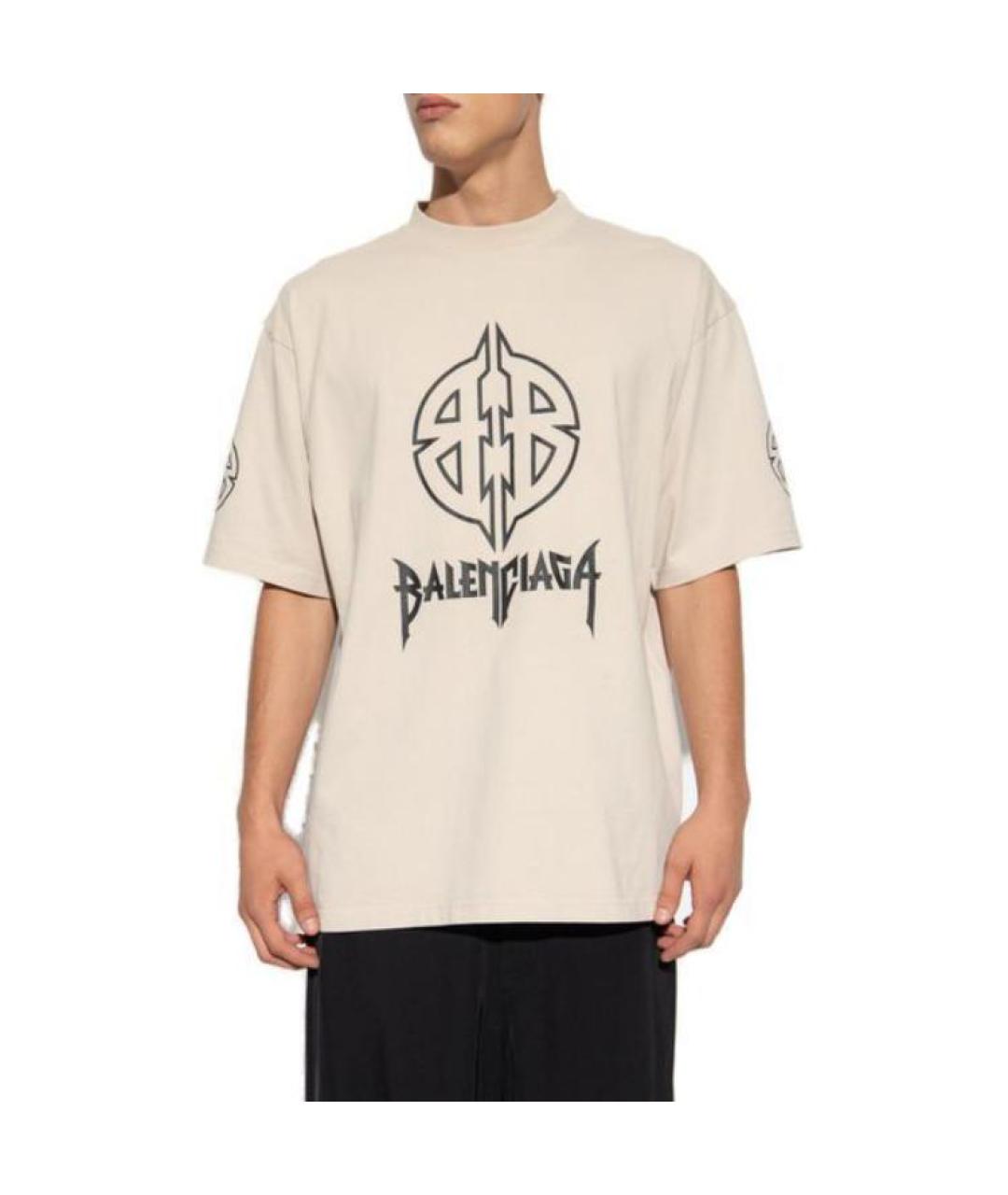 BALENCIAGA Коричневая футболка, фото 3