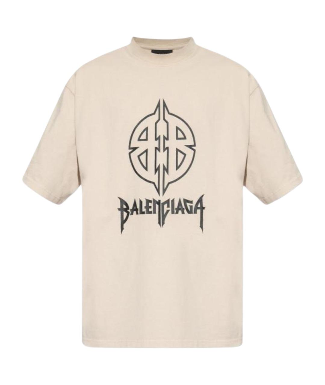 BALENCIAGA Коричневая футболка, фото 1