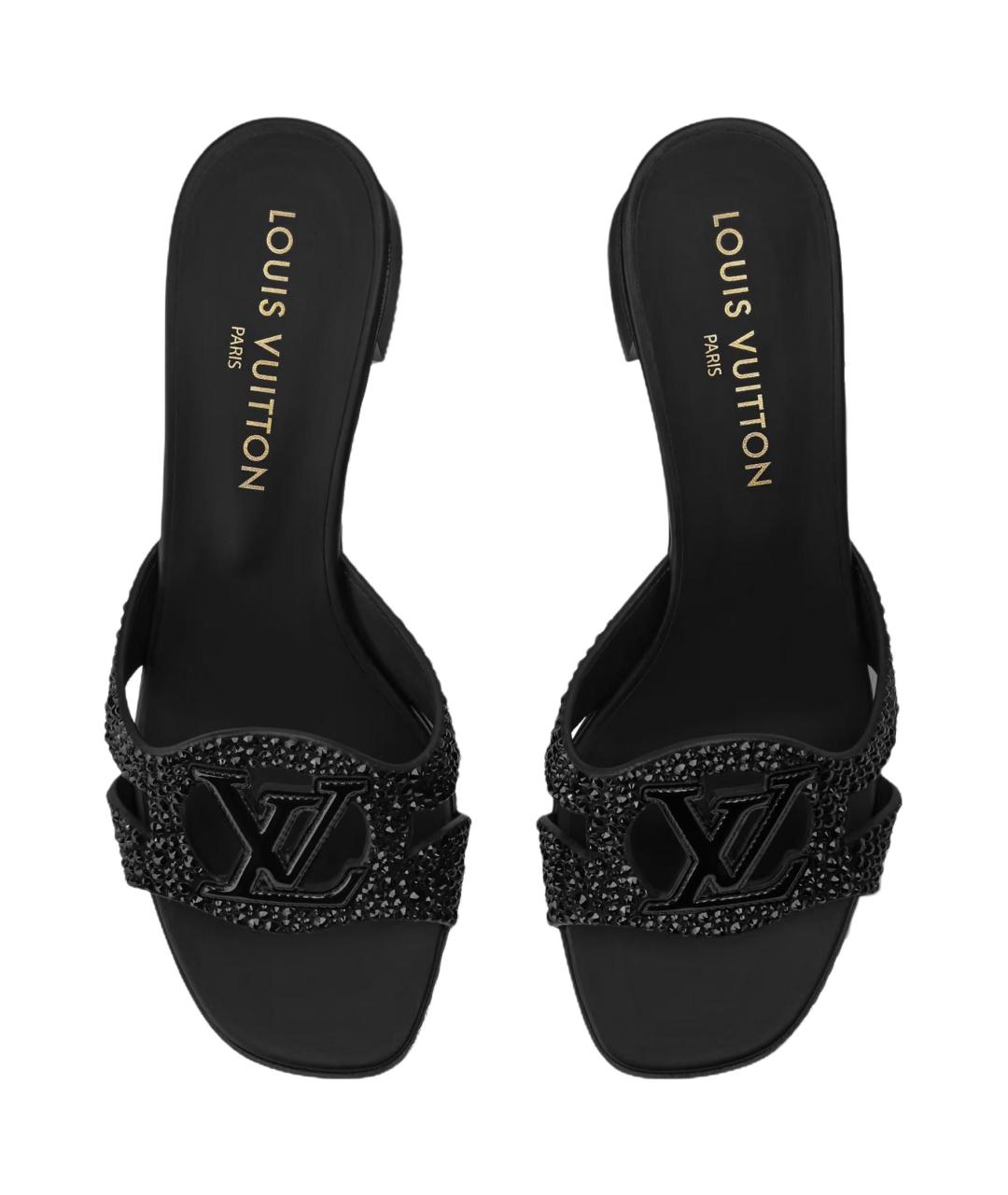 LOUIS VUITTON Черные босоножки, фото 5